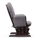 Storkcraft Premium Hoop Glider & Ottoman (Espresso/Gray Swirl) — GREENGUARD Gold Certified Nursery Glider, Solid Wood Craftsmanship, Smooth-Gliding Nursery Chair and Ottoman, Award-Winning Storkcraft