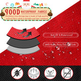 Wesnoy Large Heavy Duty Christmas Tree Storage Bag Waterproof Christmas Tree Storage Box with Handles Xmas Bin for Holiday Disassembled(Red, Black,7.5 ft) Wesnoy