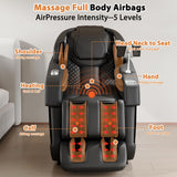 Shahoo Zero Gravity Full Body Massage Chair with SL-Track, AI Voice Control & Heating – Auto Body Scan, Air Compression Foot Massage, 8 Auto Programs Shahoo