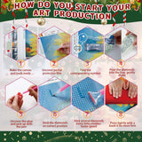 Ohhvvow Funny Christmas Diamond Art Painting Kit - Santa with Flying Toilet Paper Rolls, 5D Full Drill Round Diamonds & Tools, Holiday DIY Craft Gift for Women Men Ohhvvow