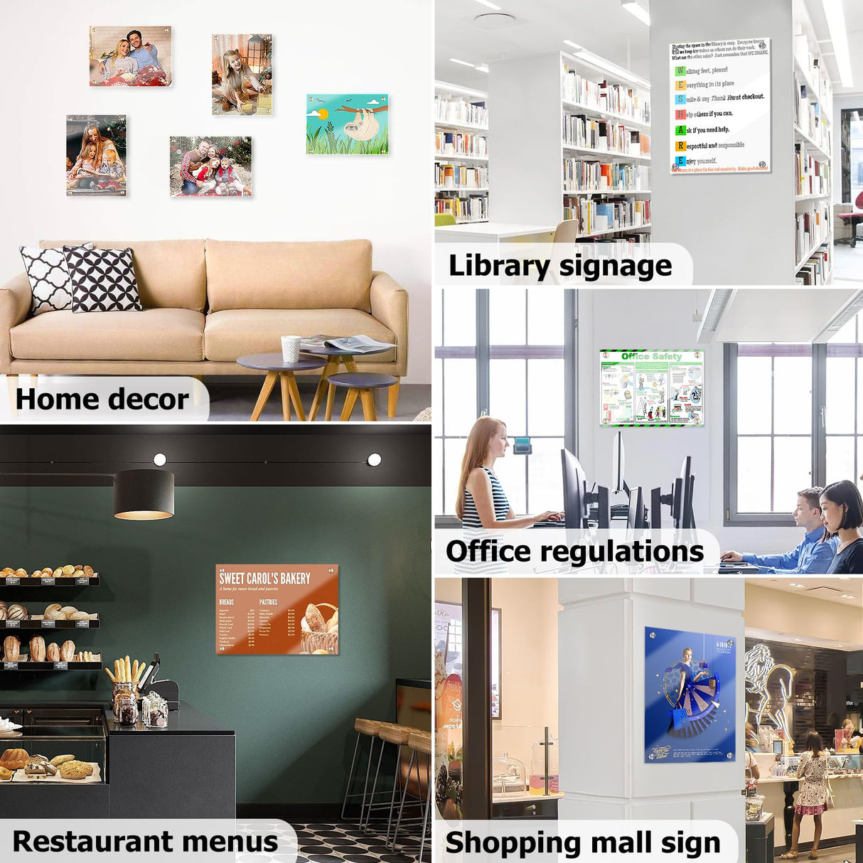 Sublimation Glass Photo Blanks 7.87"x 11.8" Wall Mount Tempered Glass Sublimation Blanks Sublimation Photo Sign Blank for DIY Printing, Wall Decor, Room Decor OIOIPPIO