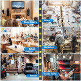 ZESEN 12 Outlet Long Power Strips Heavy Duty Garage Workshop Multi Wide Industrial Power Strip Surge Protector with 4ft Cord, ETL Certified, 1875W, Black ZESEN