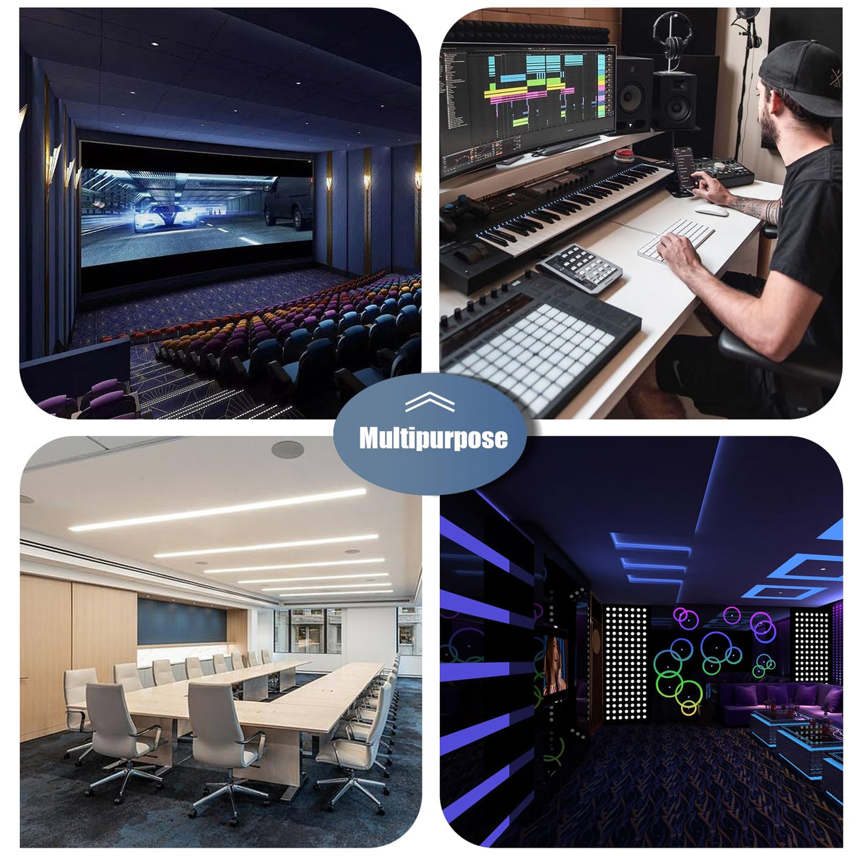 100 Pack Acoustic Foam Panels Premium Sound Proof Foam Panels Black Soundproof Wall Panels High Density Acoustic Panels Sound Absorbing for Studio Office Home, 12 x 12x 1Inch shipxinfuren