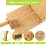 Tortilla Press 10 Inch Tortilla Maker Large Roti Maker with Rolling Pin+Dough Scraper+Parchment Paper Bamboo Wood Tortilla Press for Homemade Tortilla, Roti,Taco,Dough Press OwnColor
