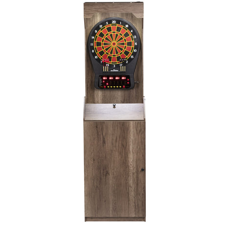Arachnid E650 Free Standing Dartboard Cabinet Set, Rustic (E650FSRT-BK2) Arachnid