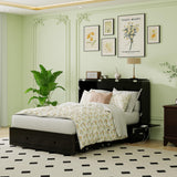 TemkTuek Queen Murphy Bed with Charging Station Cabinet Space Saving Wall Bed for Guest Room, Study, Apartment with Built in USB Ports (NOT Included Mattress) Black (13) TemkTuek