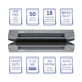 SINCHI 3-10 mil Commercial Laminating Machine, Heavy Duty, Never Jam, 48-Second Warm-up, 40 Inches/Minute, 13-Inch Thermal Laminator Machine with Laminating Sheets for Office and School SINCHI