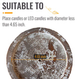 Hand Crafted Wooden Candle Holders Pillar, Candle Holders for Candlesticks, Farmhouse Shabby Chic Candle Holders for Home Living Room, Candle Centerpieces for Tables (5.7" x 5.7" x 4.7") SOFE