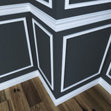 1425-4WHW Unfinished White Hardwood Vine Embossed Trim Moulding ORNAMENTAL