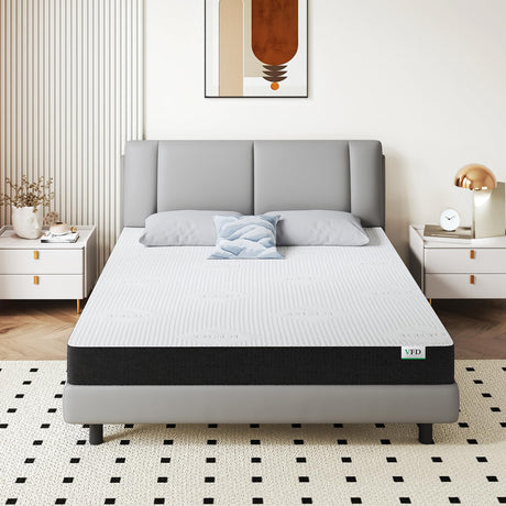 VFD 6 Inch Twin Memory Foam Mattress - Medium Firm Feel - Gel Infusion - Memory Foam Infused with Removable Cover- No Fiberglass - Breathable - CertiPur Certified VFD
