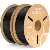 ELEGOO Rapid PETG Filament 1.75mm Black 2KG, High Speed Up to 600mm/s 3D Printer Filament Dimensional Accuracy +/- 0.02 mm, 1kg Cardboard Spool(2.2lbs) Fits for Most FDM 3D Printers ELEGOO
