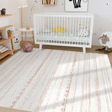 Area Rug Living Room Rugs: 5x7 Washable Boho Large Neutral Farmhouse Soft Moroccan Stain Resistant Indoor Floor Carpet for Bedroom Nursery Kids Playroom Office Dining Room Home House Decor- Brown Nakagishi
