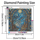 Diamond Paintings Kits for Beginners,Full Drill Night Sky Stained Glass Diamond Arts Kits for Adults,Starry Landscape Paint by Diamond,5D DIY Diamond Painting Dot Gem Art,Home Wall Decor 13.8x13.8 GXGLLPZBY