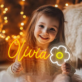 Custom Neon Signs, Personalized Large Led Neon Lights Sign,Neon Sign Customizable for Wall Decor Wedding Birthday Party Bedroom Bar Shop Name Logo Lights (Optional 18" to 60") OPBYWE