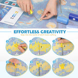 EsLuker.ly Latch Hook Rug Kit DIY Crochet Carpet for Adults Kids Beginners, Starry Sky Patterns Pre-Printed Canvas Yarn Rug Hooking Kits, Creative Craft Home Decor Ideal for Learning Rug Making EsLuker.ly