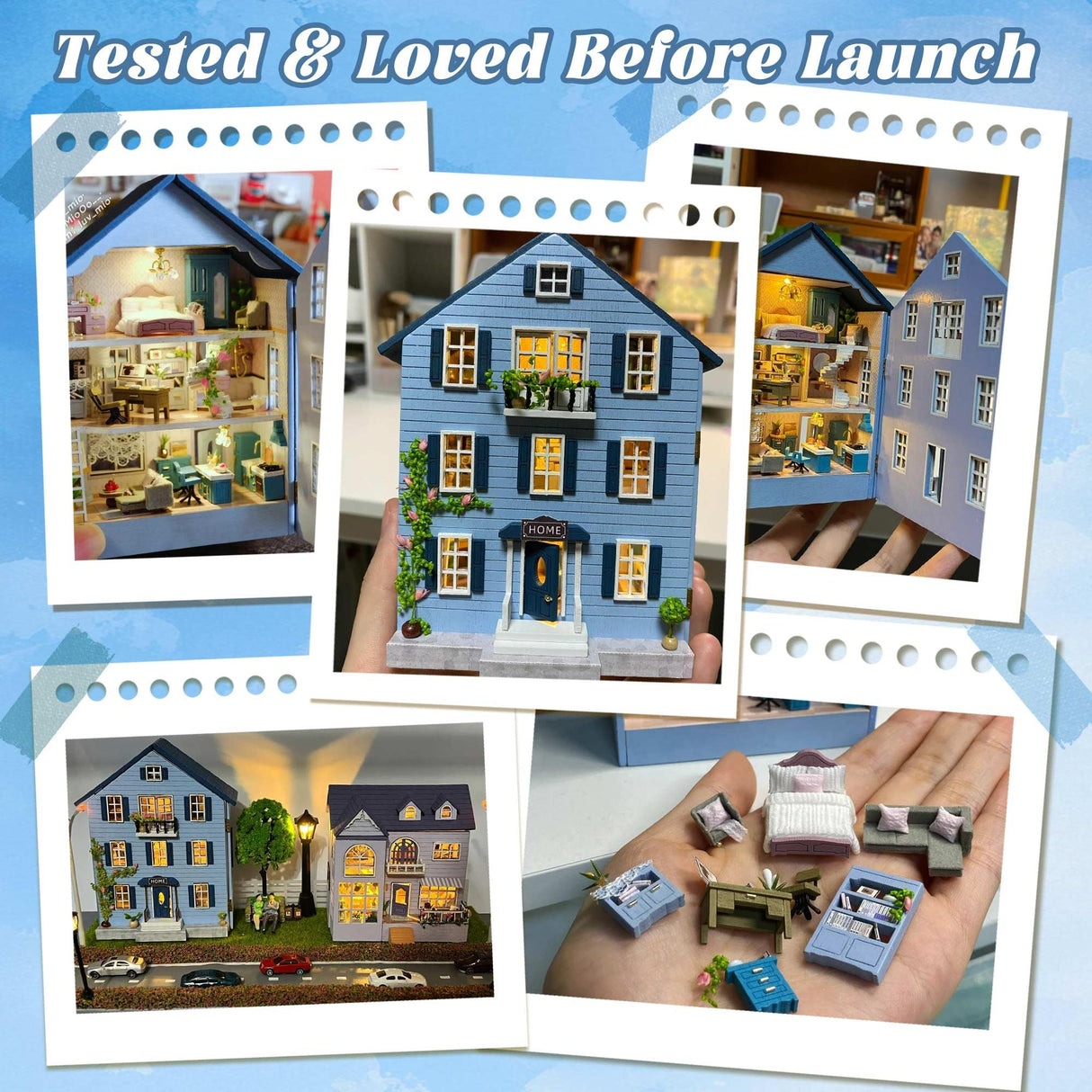 Flever Dollhouse Miniature DIY House Kit Creative Room with Furniture for Romantic Valentine's Gift (Molan House) Flever