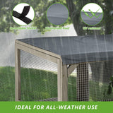 Catio Outdoor Cat Enclosure with Weatherproof Tarp Roof, Large Window, Multi-Platform Walk-in Cat House for Indoor/Outdoor Use Gowoodhut