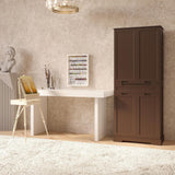 Gizoon 71" Kitchen Storage Cabinet with Doors and Shelves Large Pantry Storage Cabinet Freestanding Bathroom Cabinet with Drawer for Dining Room Craft Room, Dark Brown Gizoon