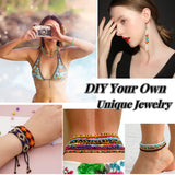 SHUANGART Frame Beading Loom Kit for Beaded Bracelets Earrings Belts Making, Includes 17250 3mm Seed Beads,150 Meter Crystal Elastic Cord, Beading Trays, Needles and Instruction for DIY Craft Jewelry WoodArtSupply