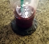 Personalized Monogram Coasters, Natural Slate Stone Coaster Set, Birthday, Wedding Or Anniversary Gift, Customized Rustic Coasters, Drink Coasters - Round Slate - set of 4 McIntosh Woodworking & Laser Engraving