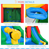 Outsunny 6-in-1 Kids Bounce House Inflatable Water Slide with Pool, Water Cannon, Climbing Wall, Inflator Included, Jumping Castle Kids Backyard Activity Outdoor Water Play Toy Outsunny