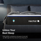 Nectar Twin Mattress 12 Inch - Medium Firm Gel Memory Foam - Cooling Comfort Technology - 365-Night Trial - Forever Warranty ,White Nectar