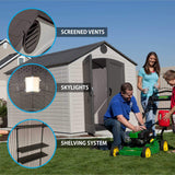 Lifetime 6402 Outdoor Storage Shed, 8 by 12.5 Feet; 2 windows Lifetime