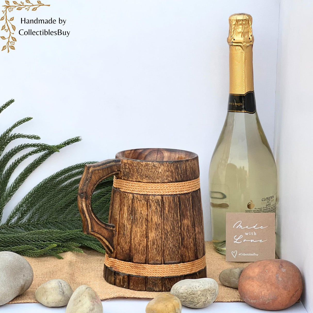 collectiblesBuy Ancient Rustic Wooden Beer Mug Medieval Inspired Souvenir Wood Tankard Groomsmen Beverage Stein collectiblesBuy