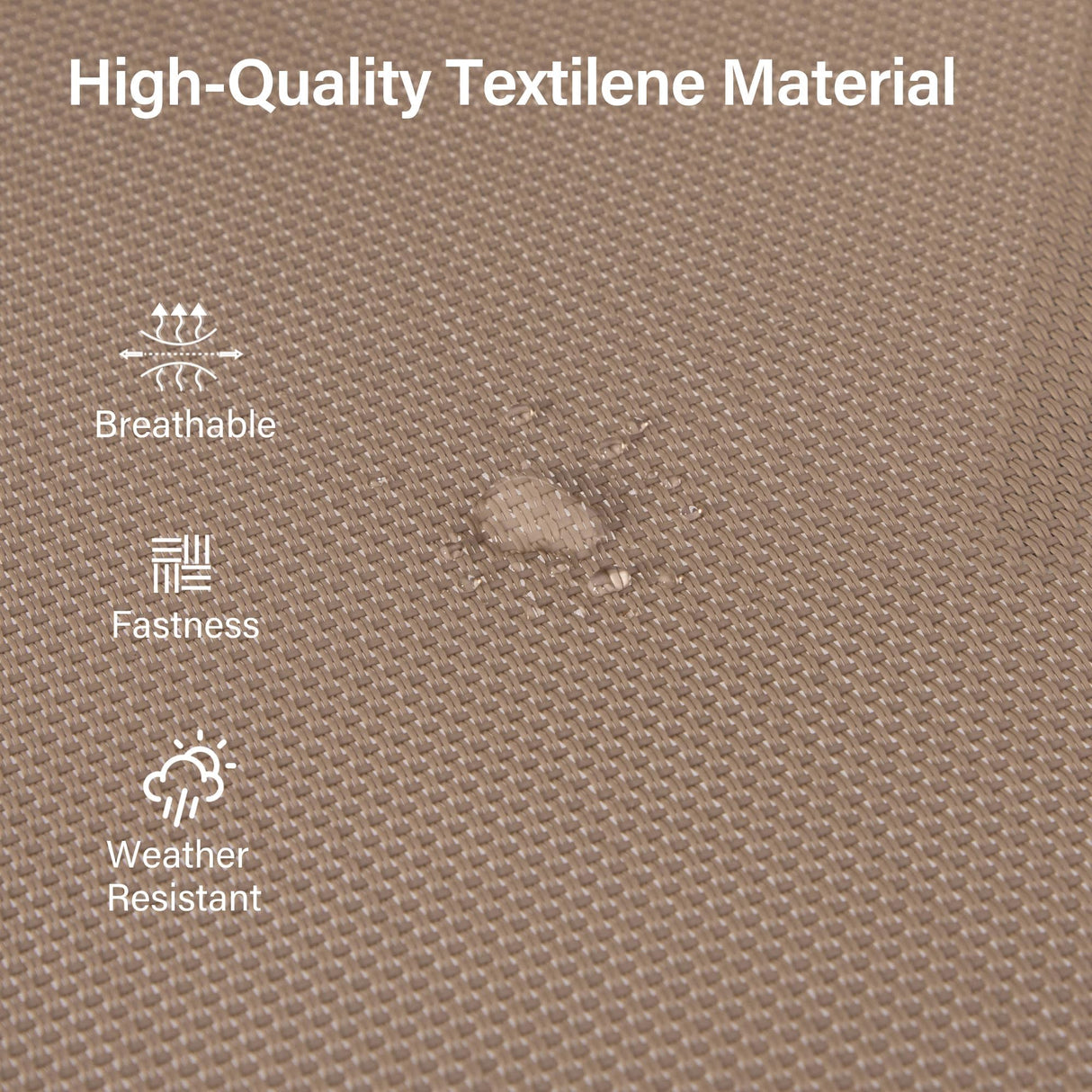 LAUSAINT HOME 5-Piece Outdoor Dining Set, Patio Furniture Set with Textilene Chairs and Square Metal Table, All-Weather Table and Chairs Set with Umbrella Hole for Backyard, Garden, and Poolside LAUSAINT HOME