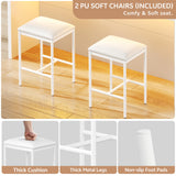 Homiflex Kitchen Island with Storage, 57" W Large Island Table with Seating/LED Light for Dining Room, Kitchen Carts on Wheels Breakfast Bar Table w/Power Outlet, White Homiflex