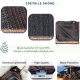 UCINNOVATE 10x10 FT Sunblock Mesh Shade, 90% Sun Shade Cloth Fabric Plants Shade Screen Netting with Grommets, Durable Sunshade UV Resistant Fabric for Pergola Patio Lawn Garden Deck or Dog Kennel UCINNOVATE