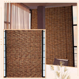 SHYDZYYC Reed Roller Shades,2 Pcs 48" W x 72" H Waterproof Privacy Screen Bamboo Outdoor Blind, Reed Curtain for Porch, Patio, Yard, Windows (Brown) SHYDZYYC
