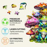 WOODBESTS Wooden Puzzle for Adults, Frog Family Puzzle (M, 190pcs, 11.4"x10.9") Beautiful Wooden Box, Wooden Jigsaw Puzzles Unique Shape, Birthday Gifts for Adults and Kids Family Game WOODBESTS