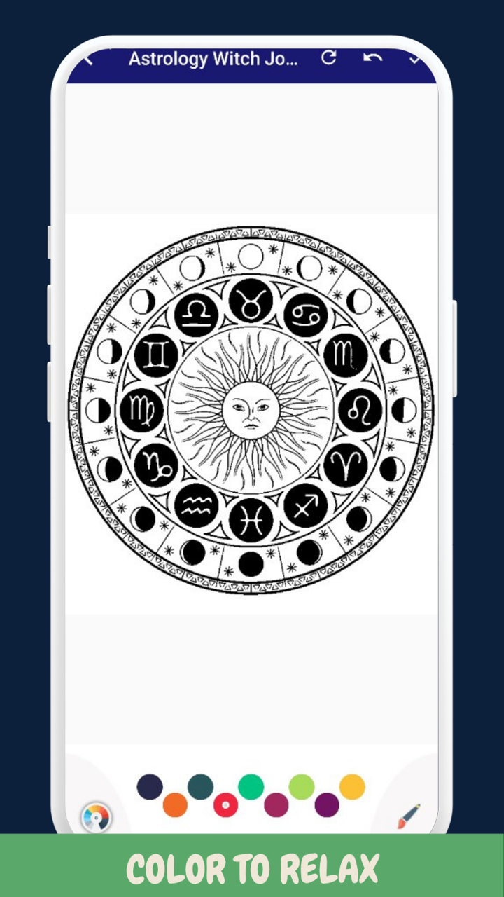 Witch Astrology Coloring Book Fun Relaxation Station