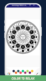 Witch Astrology Coloring Book Fun Relaxation Station