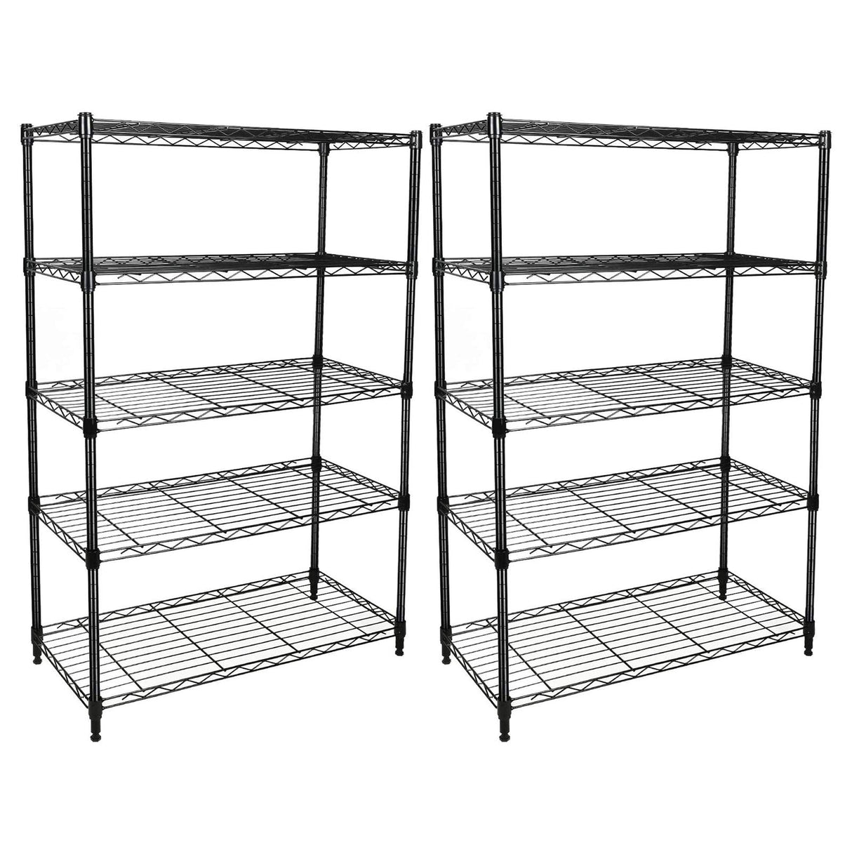YSSOA Heavy Duty 5-Shelf Shelving Unit，2-Pack YSSOA