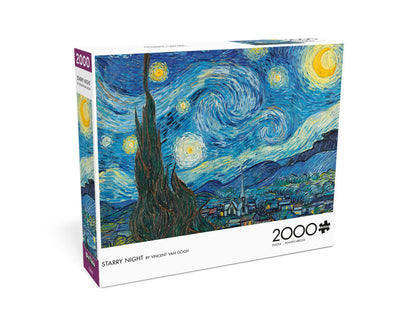 Buffalo Games - Starry Night - 2000 Piece Jigsaw Puzzle for Adults Challenging Puzzle Perfect for Game Nights - 2000 Piece Finished Size is 38.50 x 26.50 - WoodArtSupply