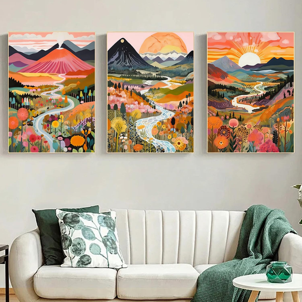 ARPADAMO 3 Pack Diamond Kits for Adults,5D Boho Diamond Painting DIY Diamond Art Abstract Diamond Painting Art Kit for Adult,Round Full Drill Diamonds, Diamond Art Kit for Home Decor-12x16inch ARPADAMO