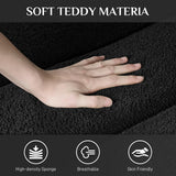 Wrofly Teddy Cloud Sofa Couch, Modern Deep Seat Boucle Sofa, 80.2" Comfy Upholstered Sherpa 3 Seater Couch with 3 Pillows, Oversized Loveseat for Living Room Apartment Office, Black Wrofly