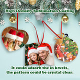 Sublimation Blank Ornaments White Aluminium Haning Ornament 10 PCS Bulk of for HTV Crafting DIY and Chritsmas Tree Decoration WANZELONYO