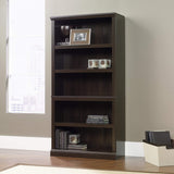 Sauder 5-Shelf Bookcase/ Book shelf, L: 35.28" x W: 13.23" x H: 69.76", Cinnamon Cherry finish Sauder