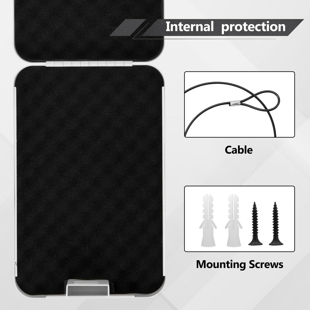 Sgorlds Gun Safe for Pistol, Portable Handgun Lock Box with Combination Lock, Pistol Safe for Car, Home, Travel, 11.5" x7.5" x2.5", White Sgorlds