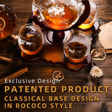 Gifts for Men Dad Husband, Whiskey Decanter Set with 4 Etched Globe Glasses, Unique Anniversary Birthday House Warming Gift for Brother Boyfriend, Cool Bourbon Presents Oaksea