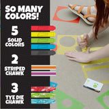 Chuckle & Roar - Sidewalk CHAWK! 40pc Activity Set - Outdoor Fun - Great on Any Hard Surface - Chawk and Stencils Included - Ages 4 and Up Chuckle & Roar