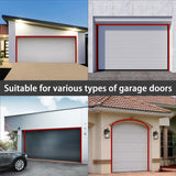 Gaahing Garage Door Top and Sides Seal Strip, Universal Weather Stripping, Self-Adhesive Weatherproofing Molding Trim with 40 Sets of Screws (White, 32.8 FT) Gaahing