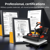 PioneerWorks Heat Press Machine 6 in 1 Professional Sublimation Machine 12" X 15", 360° Swing Away Heat Transfer Machine Digital Shirt Pressing Machine for Tshirt,Hat,Mug,Plate, Orange PioneerWorks