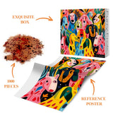 Colorful Dog Puzzle for Adults 1000 Pieces, Funny Puppy Jigsaw Puzzle, Abstract Animal Plant Puzzle BBOLDIN