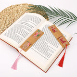 50 Pack Resin Bookmark Holder, 5.9 x 1.8 Inches Kraft Bookmark Sleeves Acrylic Bookmark Packaging Case Sublimation Bookmark Blank Sleeves for Display Wrapping Packaging Supplies Party Favor Gift Mozeat Lens