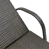 Outsunny Wicker Outdoor Chaise Lounge, 5-Level Adjustable Backrest PE Rattan Pool Lounge Chair with Wheels, Cushion & Headrest, Mixed Brown and Cream White Outsunny