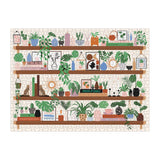 Galison Plant Shelfie 1000 Piece Puzzle from Galison - Featuring Beautiful Illustrations of Houseplants, Books and Knickknacks, 27" x 20", Fun & Challenging, for The Botanical Lover in Your Life Galison